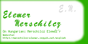 elemer merschilcz business card